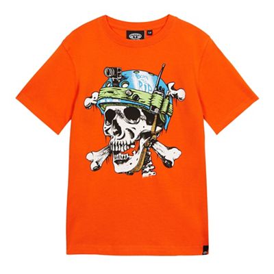 Boys' orange print t-shirt